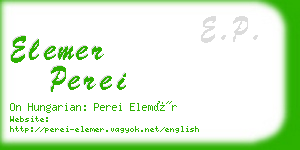 elemer perei business card